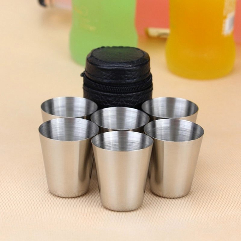 Espresso Shot Glass - 4/6 sztuk Kubki ze stali nierdzewnej